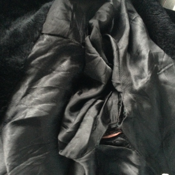 Vintage Faux Fur Coat Union Made XL Black Lined - Picture 9 of 16